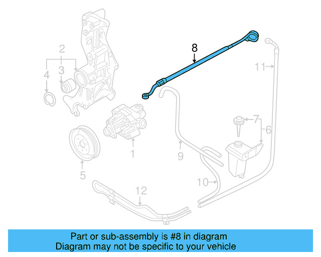 Power Steering Pressure Hose 8D1-422-893-AL - View 2