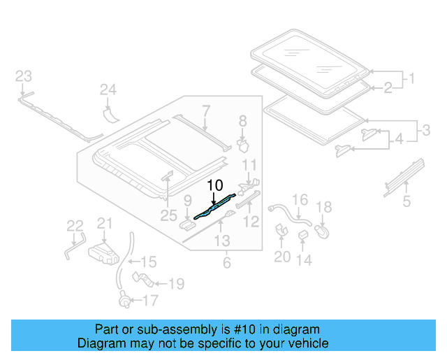 Sunroof Guide Jaw 8D5-877-151-A - View 9