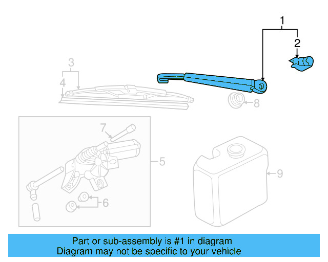 Wiper Arm 8D9-955-407-A - View 7