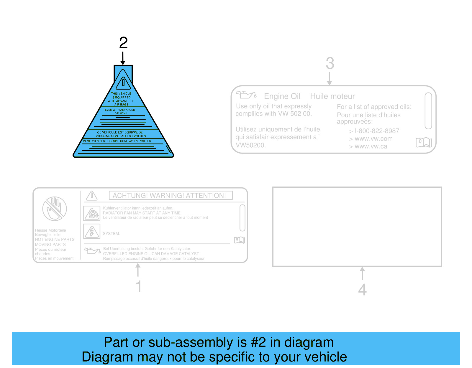 Air Bag Label 8E0-010-352-P - View 5