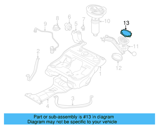 Fuel Pump Assembly Retainer Ring 8E0-201-877-A