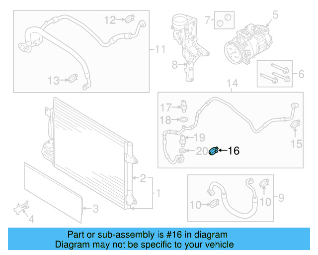 A/C Refrigerant Line O 3D0-260-749-C - View 89