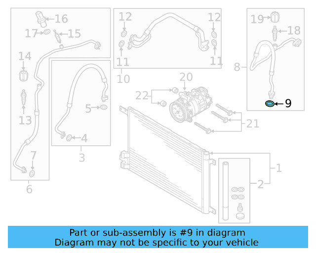 A/C Refrigerant Line O 8E0-260-749-C - View 112