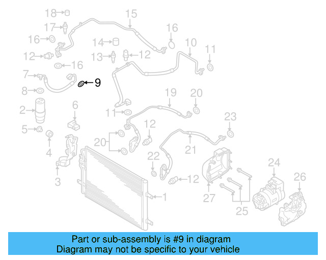 A/C Refrigerant Line O 8E0-260-749-C - View 99
