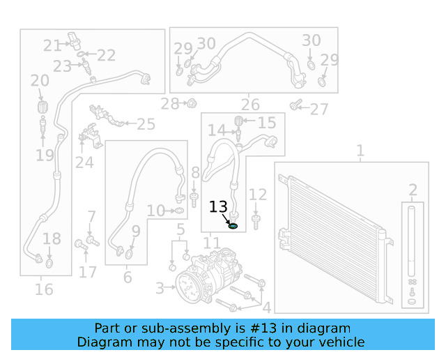 A/C Refrigerant Line O 8E0-260-749-C - View 46