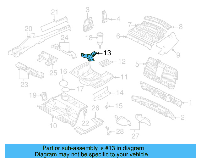 Floor Pan Reinforcement 8E0-802-715-A - View 10