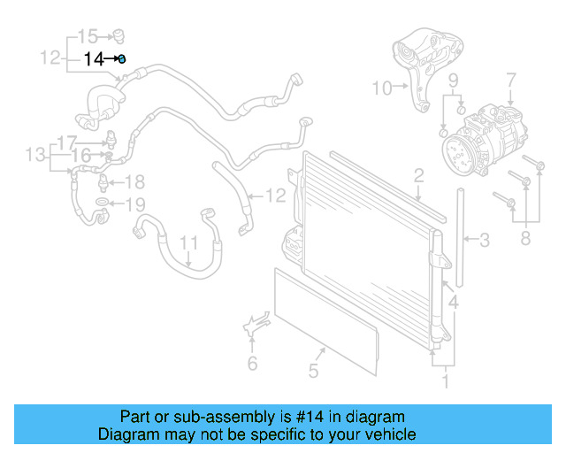 A/C Service Valve Core 8E0-820-855 - View 119