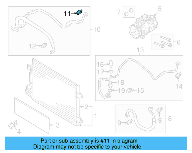 A/C Service Valve Core 8E0-820-855 - View 117