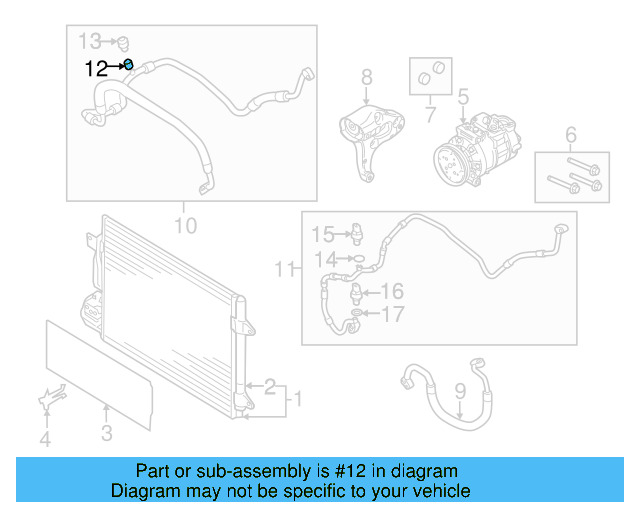 A/C Service Valve Core 8E0-820-855 - View 11