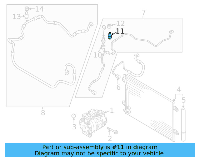 A/C Service Valve Core 8E0-820-855 - View 12