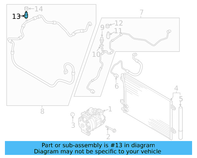 A/C Service Valve Core 8E0-820-855 - View 13
