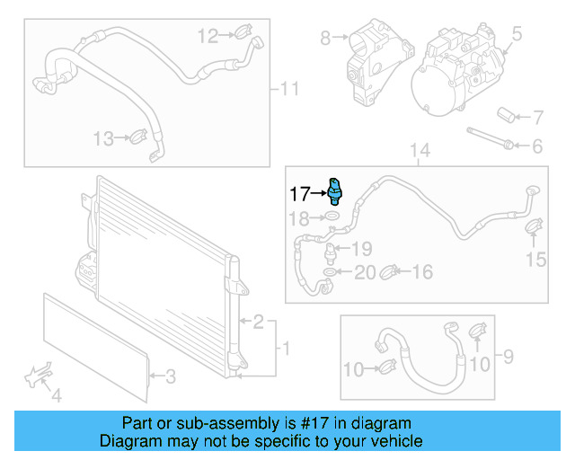 A/C Service Valve Core 8E0-820-855 - View 103