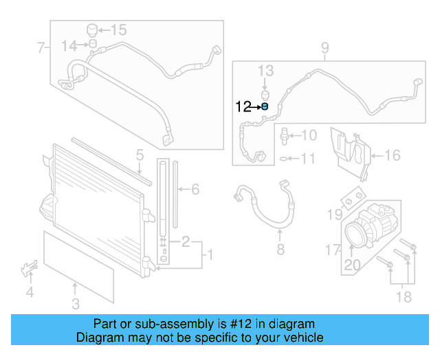 A/C Service Valve Core 8E0-820-855 - View 19