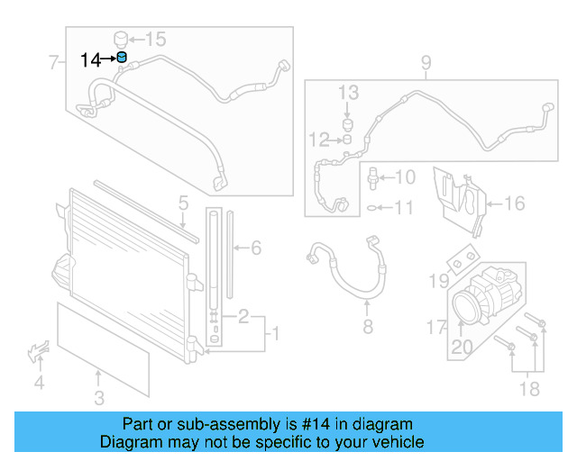 A/C Service Valve Core 8E0-820-855 - View 20