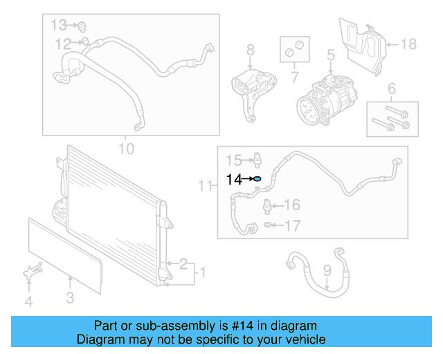 A/C Service Valve Core 8E0-820-855 - View 118