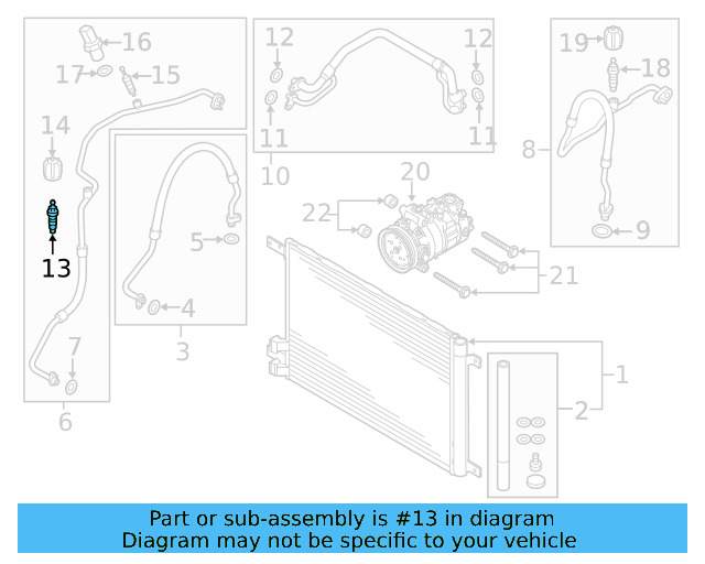 A/C Service Valve Core 8E0-820-855 - View 123