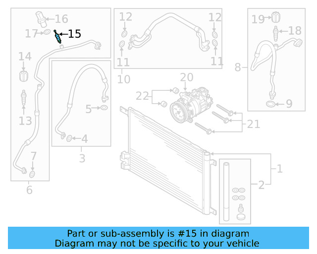 A/C Service Valve Core 8E0-820-855 - View 125