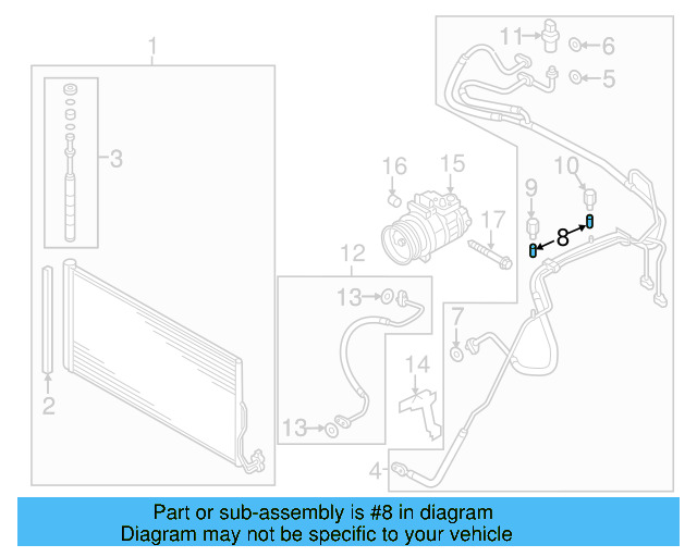 A/C Service Valve Core 8E0-820-855 - View 112