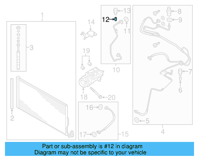 A/C Service Valve Core 8E0-820-855 - View 116