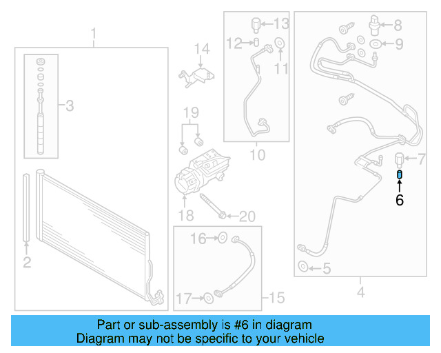 A/C Service Valve Core 8E0-820-855 - View 114