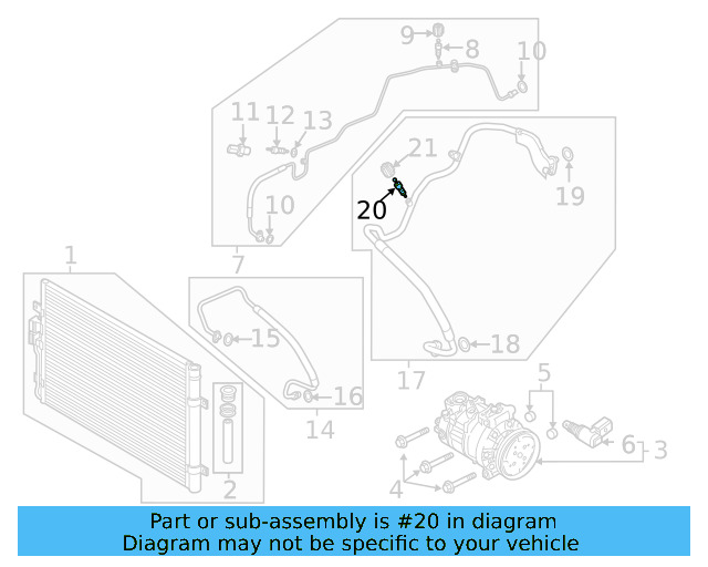 A/C Service Valve Core 8E0-820-855 - View 111