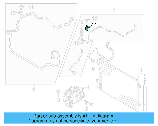 A/C Service Valve Core 8E0-820-855 - View 36