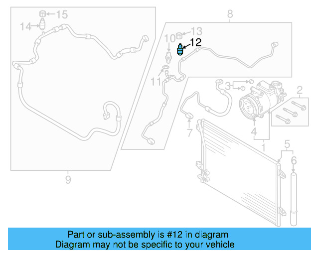 A/C Service Valve Core 8E0-820-855 - View 39