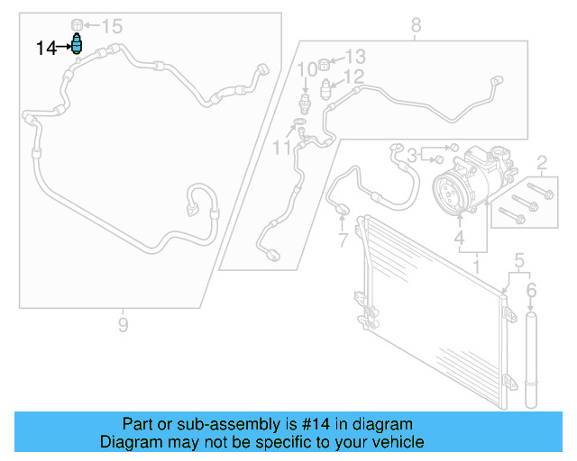 A/C Service Valve Core 8E0-820-855 - View 40