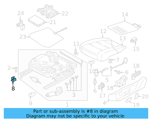Track End Cover 8E0-881-347-E-9B9 - View 8