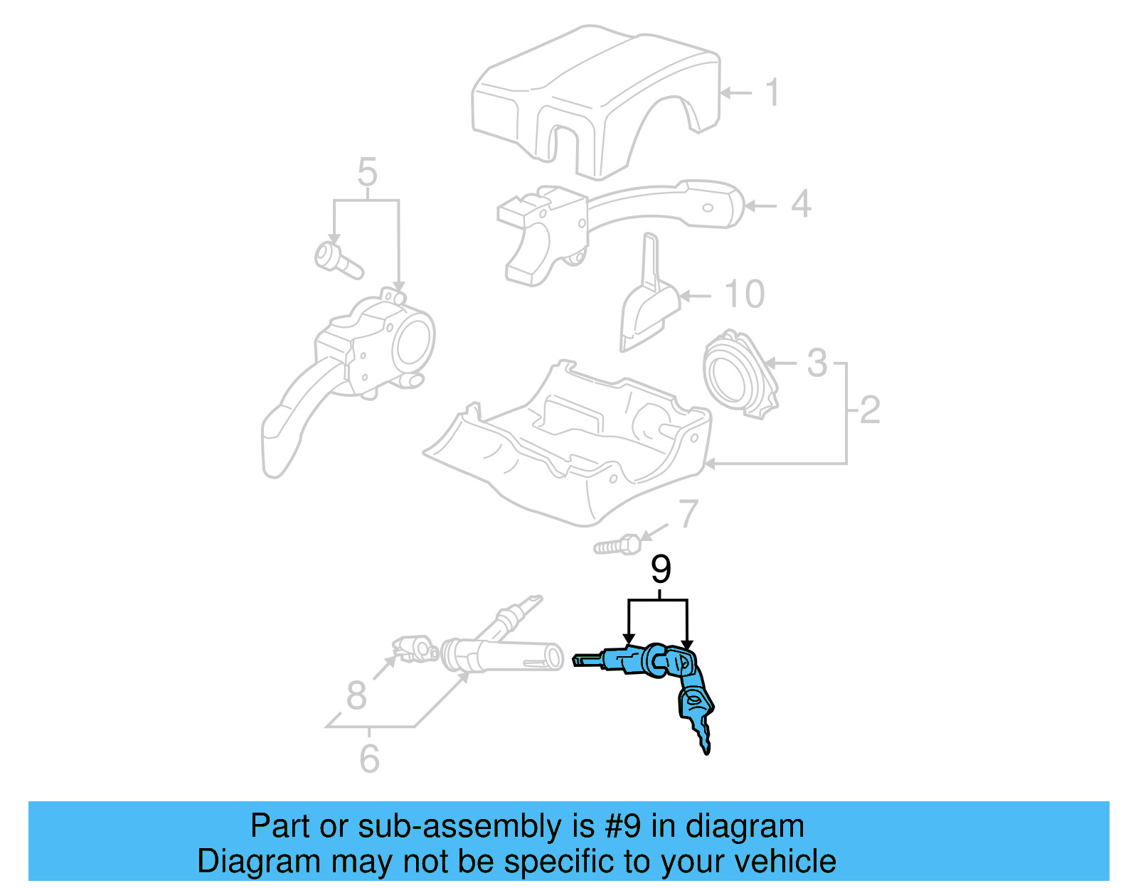 Cylinder & Keys 4D0-905-855-G - View 26