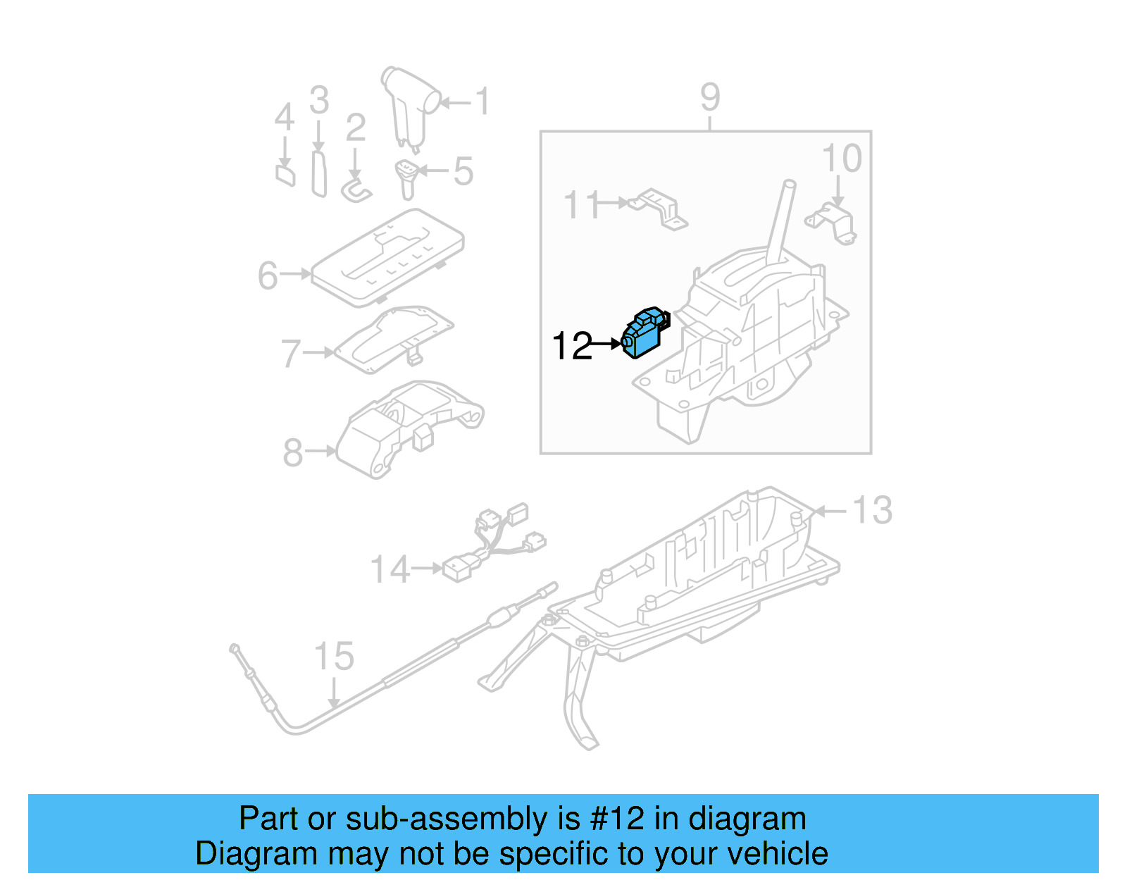 Shift Interlock Solenoid 8E0-927-353-A - View 3