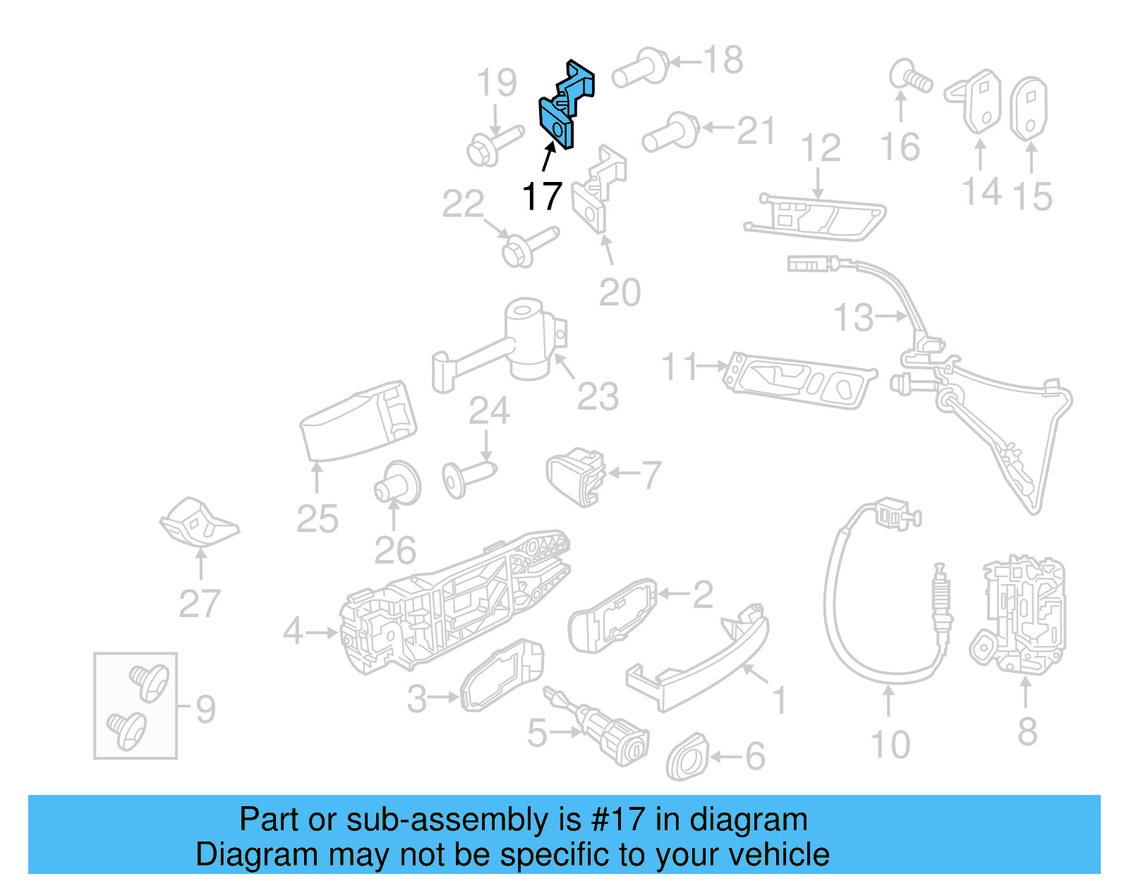 Door Hinge 8K0-831-401-D - View 14