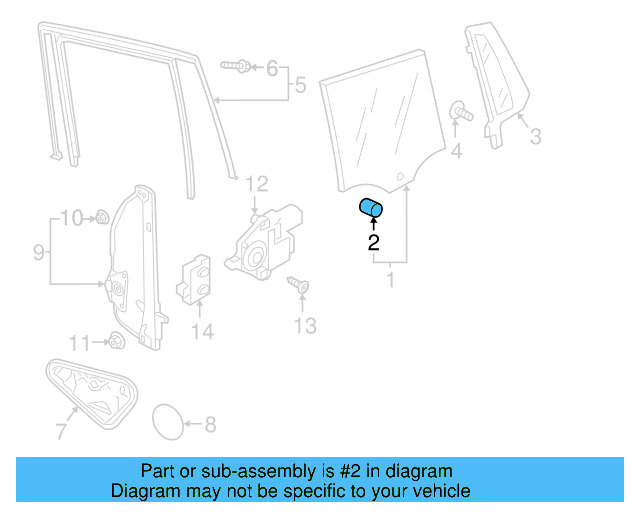 Door Glass Pin 8K0-845-867 - View 24