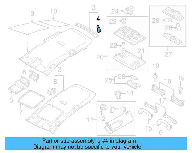 Upper Center Pillar Trim Clip 8L4-867-276 - View 72