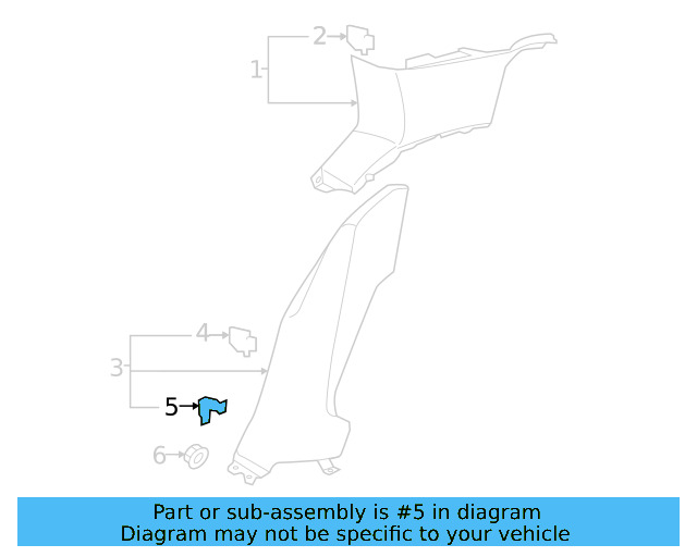 Lower Quarter Trim Retainer Clip 7L0-867-208 - View 31