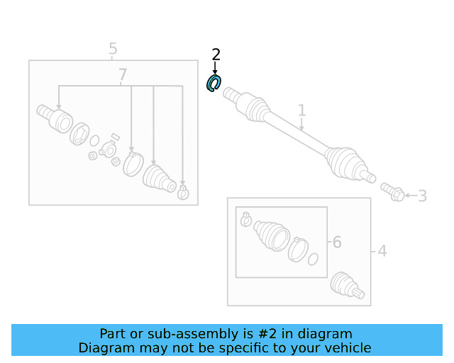 Axle Assembly Lock Ring 8N0-407-297 - View 33