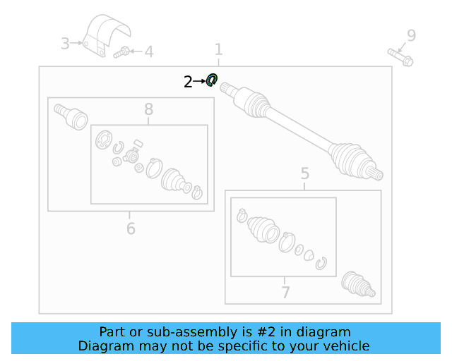 Axle Assembly Lock Ring 8N0-407-297 - View 11