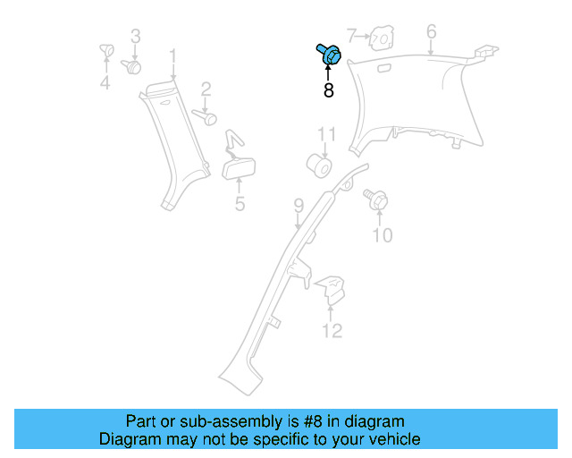 Lower Quarter Trim Clip 1K0-853-577 - View 10