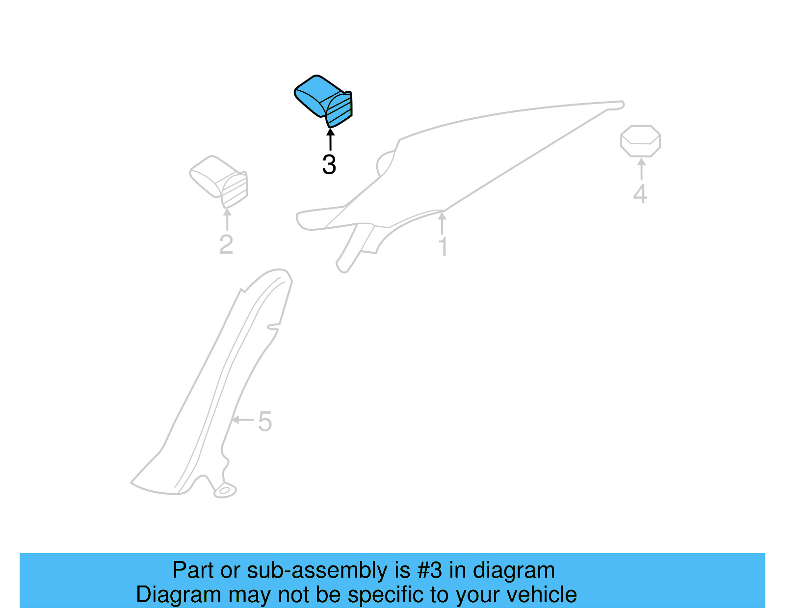 Upper Quarter Trim Clamp 8P0-867-276-A - View 10