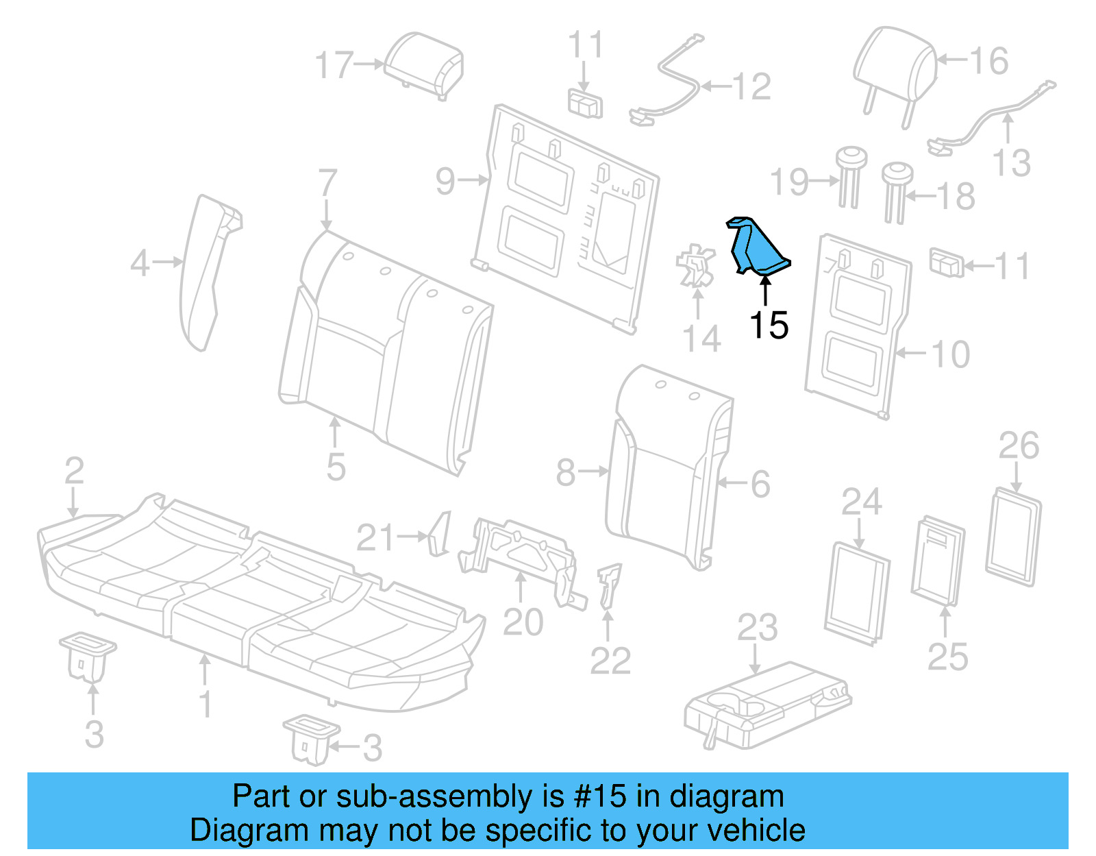 Seat Latch Cover 8P0-886-197-4PK - View 17