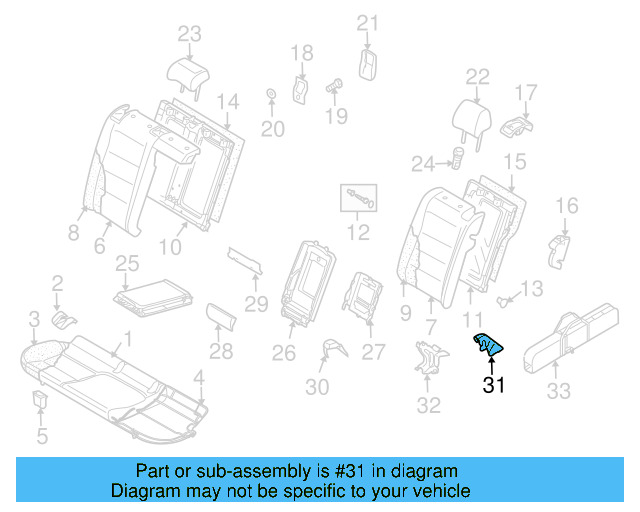Seat Latch Cover 8P0-886-197-4PK - View 32