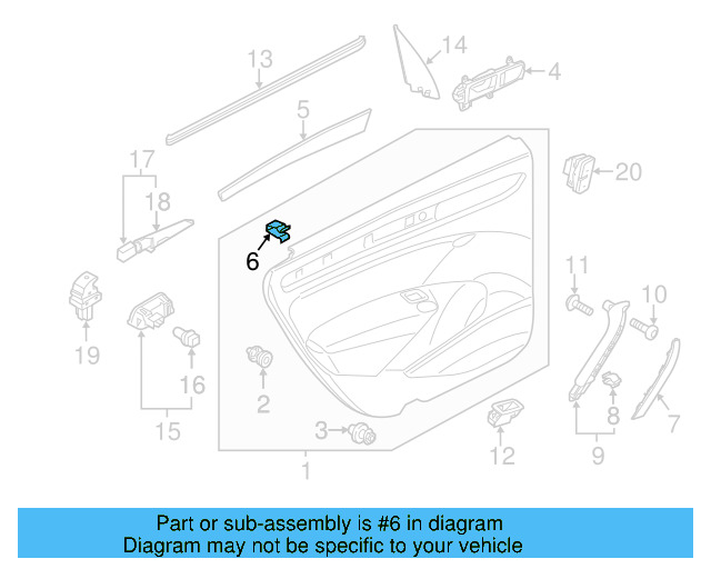 Trim Molding Clip 8T0-853-107 - View 21