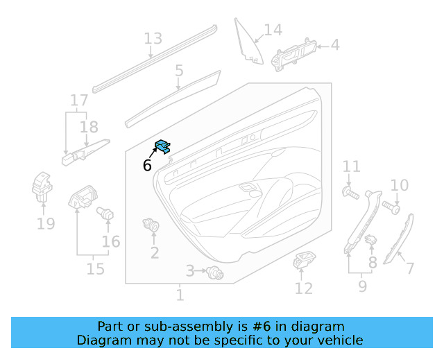 Trim Molding Clip 8T0-853-107 - View 9