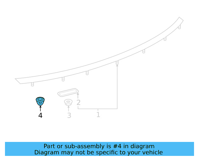 High Mount Lamp Grommet 8T8-945-243 - View 3