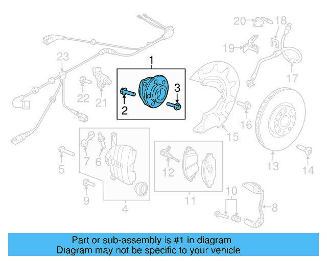 Hub & Bearing 8V0-498-625 - View 2