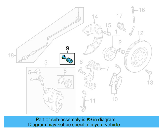 Disc Brake Caliper Pin Boot Kit 8V0-698-647 - View 32