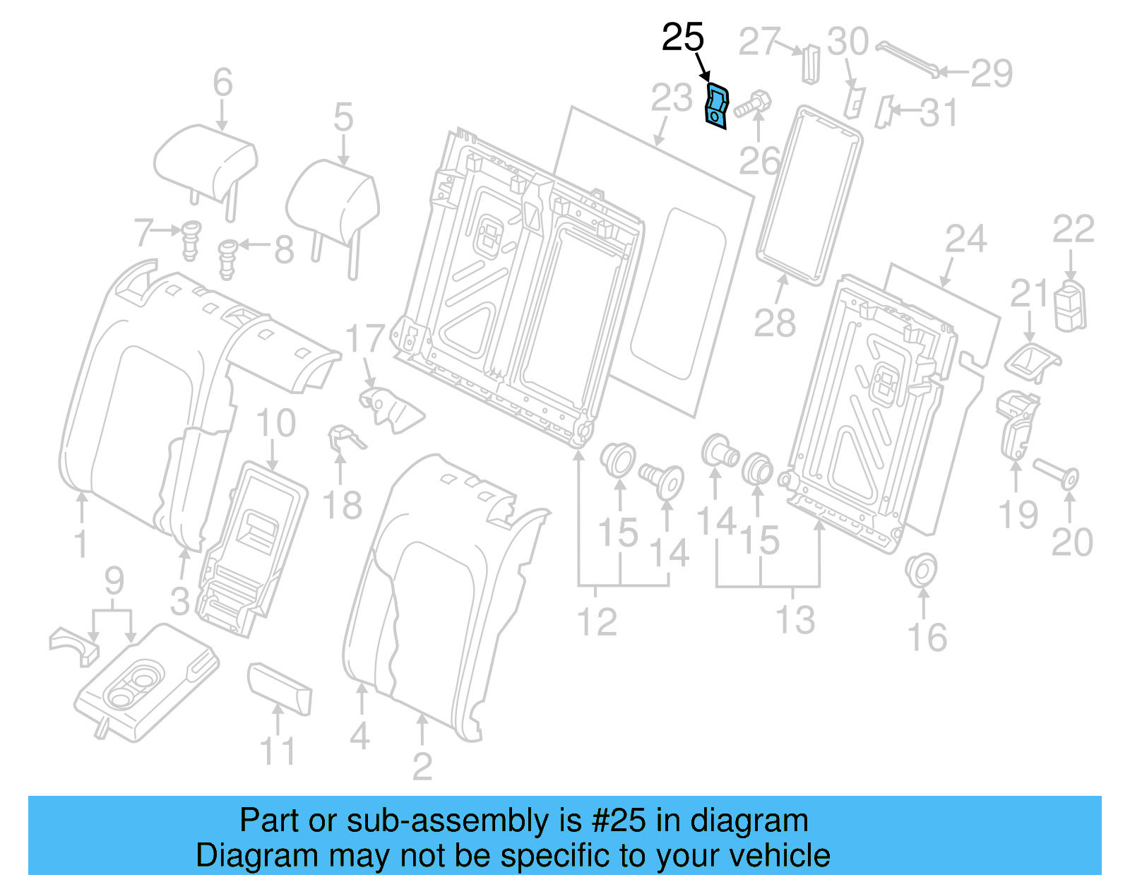 Child Seat Bracket 8V0-887-269 - View 10