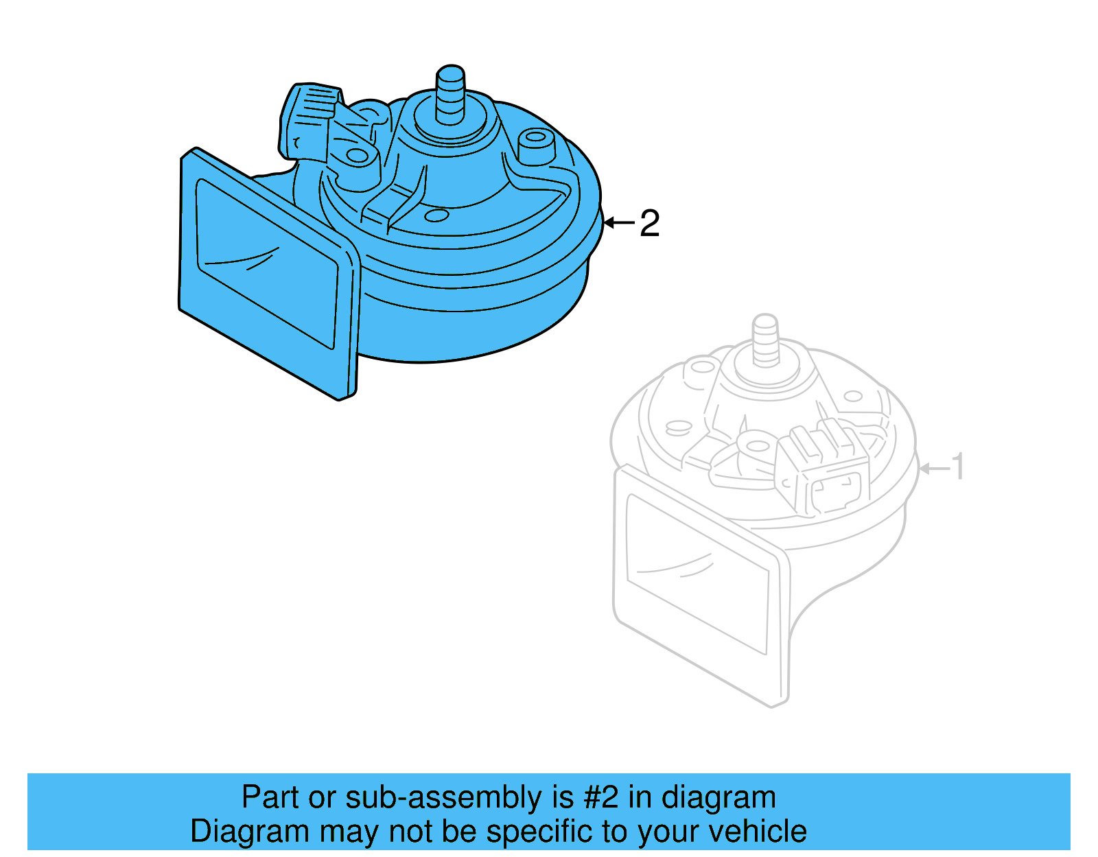 Low Note Horn 8W0-951-221 - View 19