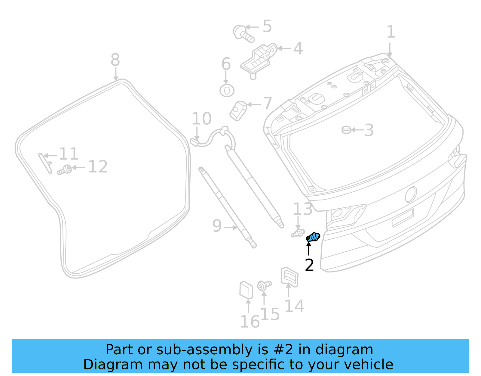 Lift Gate Bumper 8X0-827-499 - View 25