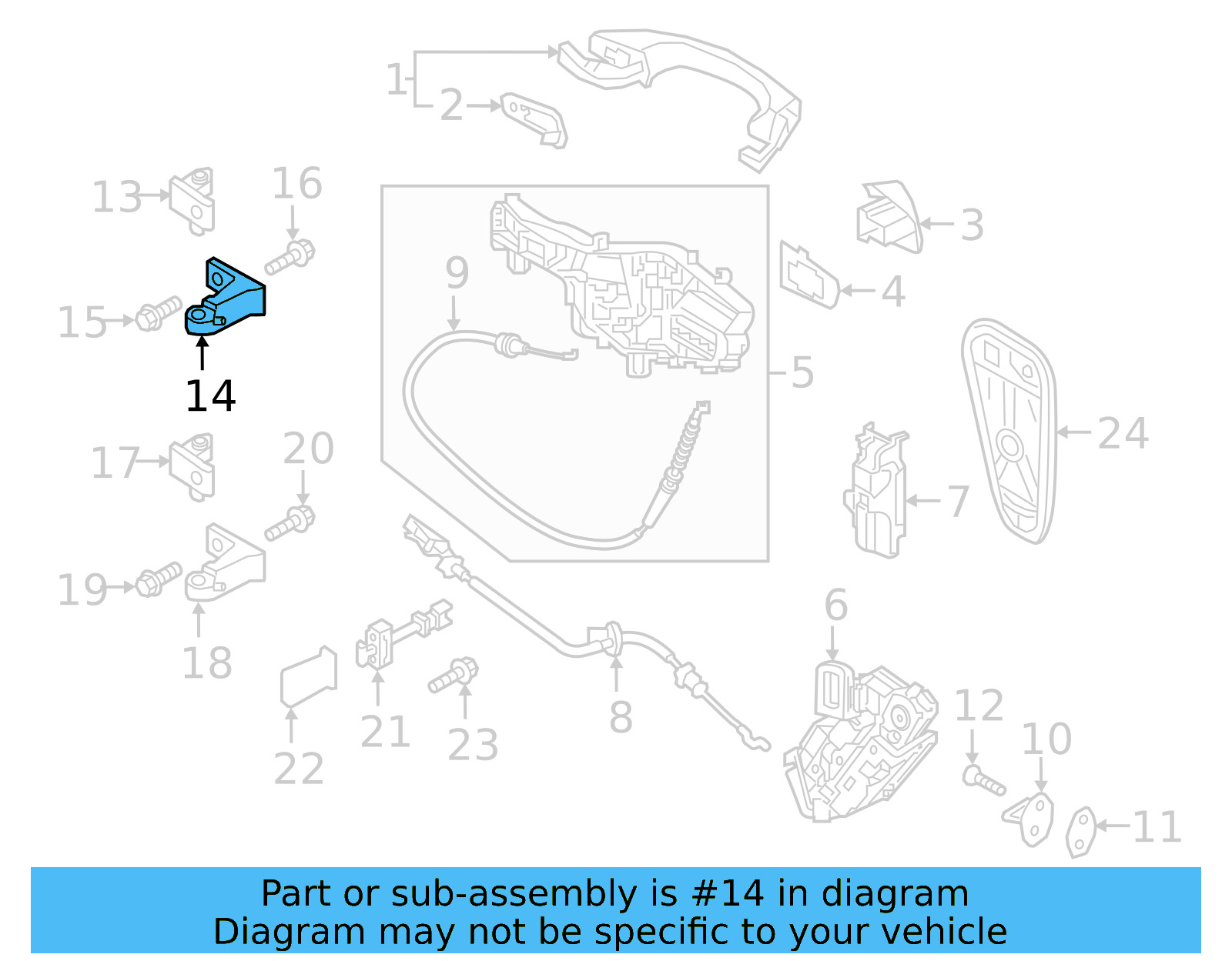 Upper Hinge 8X0-831-404-E - View 5